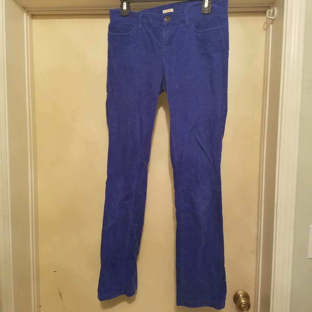 J.crew royal blue corduroy matchstick pants
